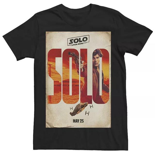 Mens Star Wars Han Solo Movie Release Date Poster Tee Product Image