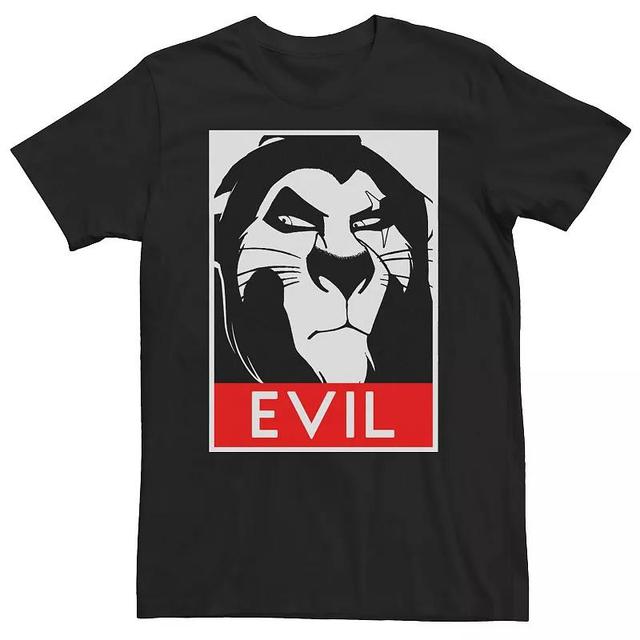 Big & Tall Disney The Lion King Scar Evil Poster Tee, Mens Product Image