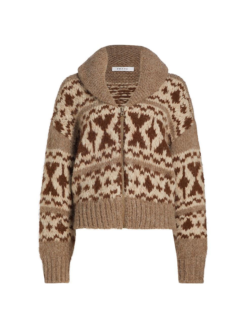 Fairisle Zip-Front Sweater Product Image