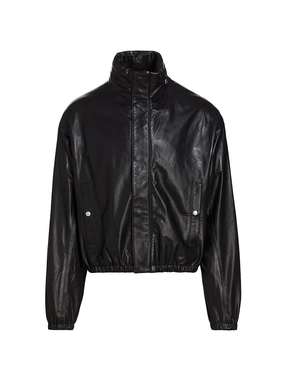 Mens Leather Jumper Jacket Product Image