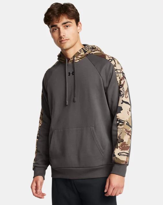 Mens UA Rival Fleece Camo Blocked Hoodie Product Image