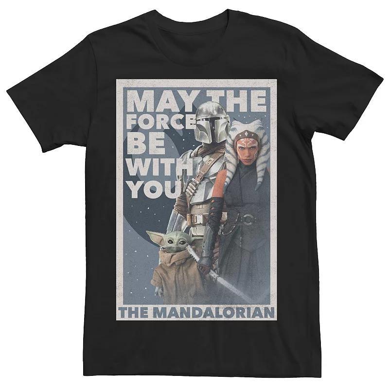 Big & Tall Star Wars: The Mandalorian Ahsoka May The Force Be With You Poster R13 Tee, Mens Product Image