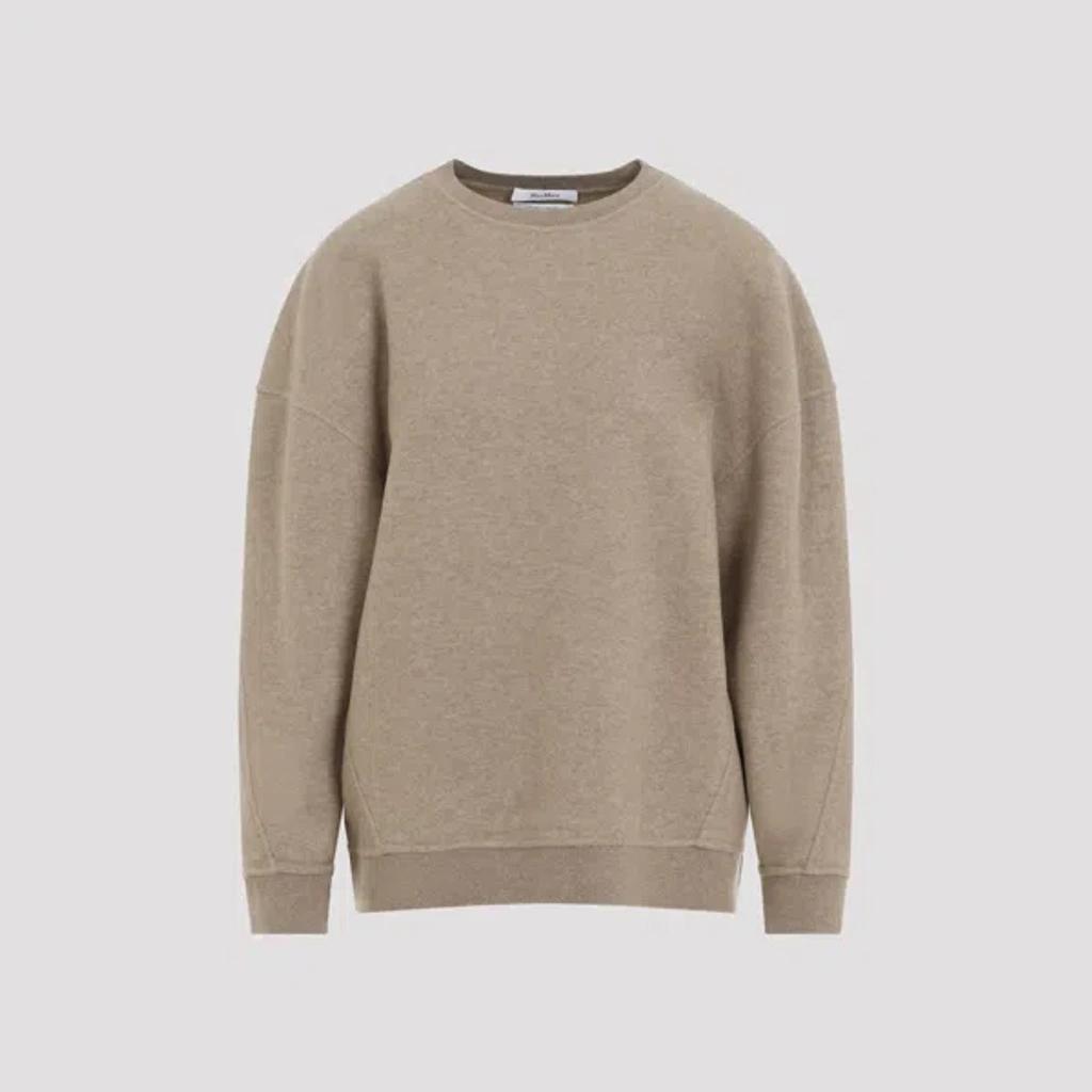 MAX MARA Elvira Wool Blend Jersey Sweatshirt In Brown Product Image