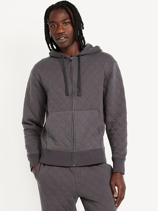 Quilted Full-Zip Sweatshirt Product Image