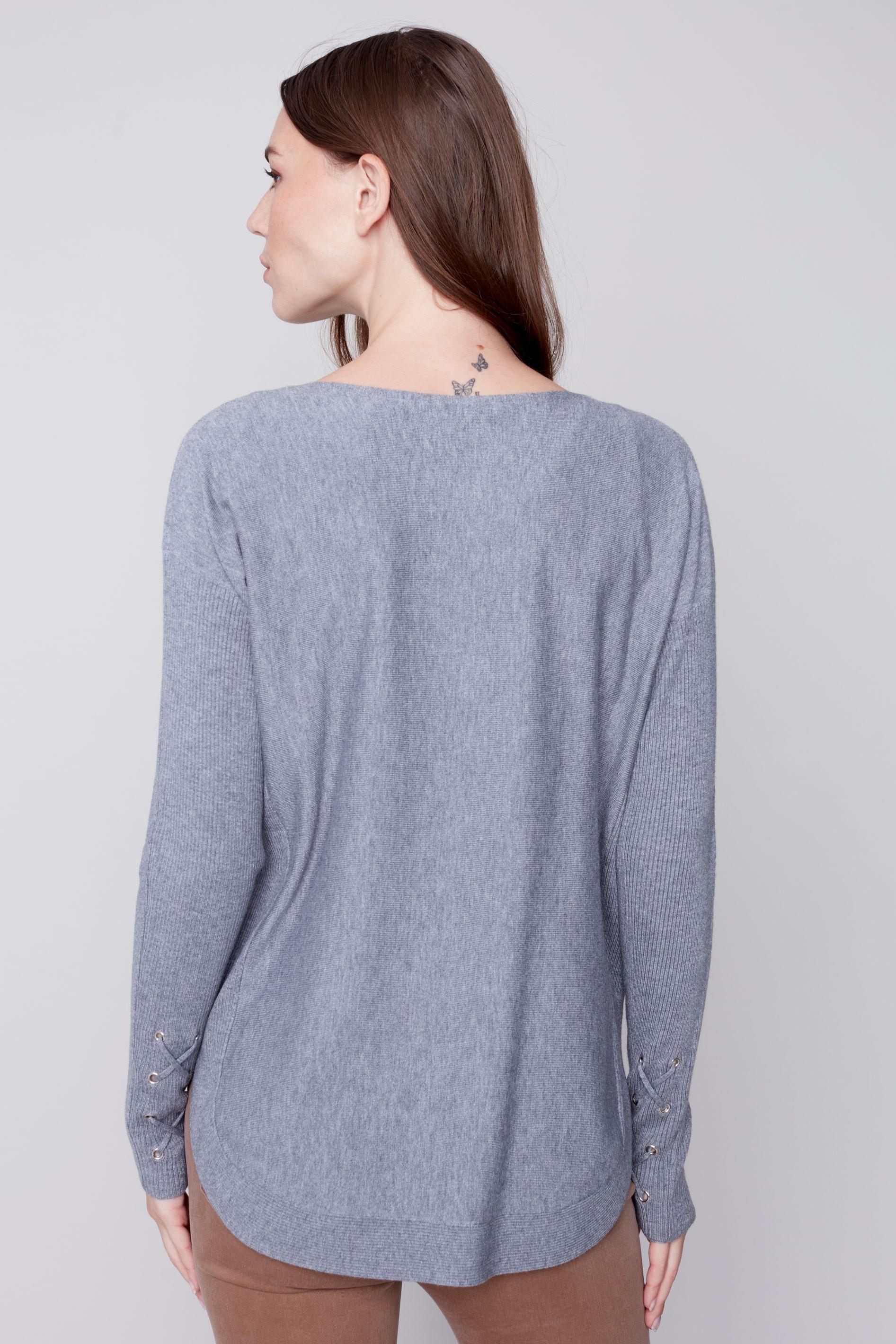 Criss cross sleeve detail sweater Product Image