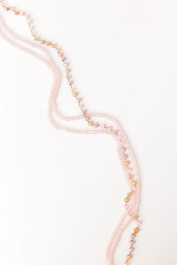 Summer Mirage Layered Necklace in Pink Product Image