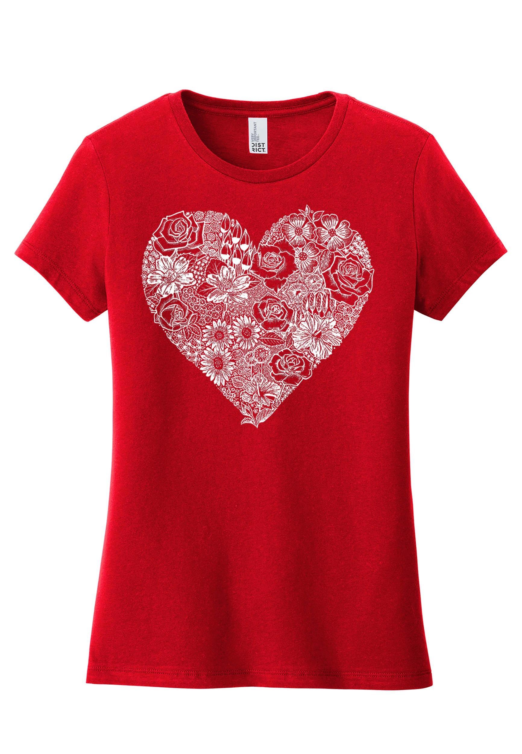 LA Pop Art Flower Heart Premium Word Art Graphic Tee Product Image