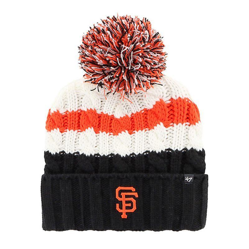 Womens 47 /Black San Francisco Giants Ashfield Cuffed Knit Hat with Pom Product Image