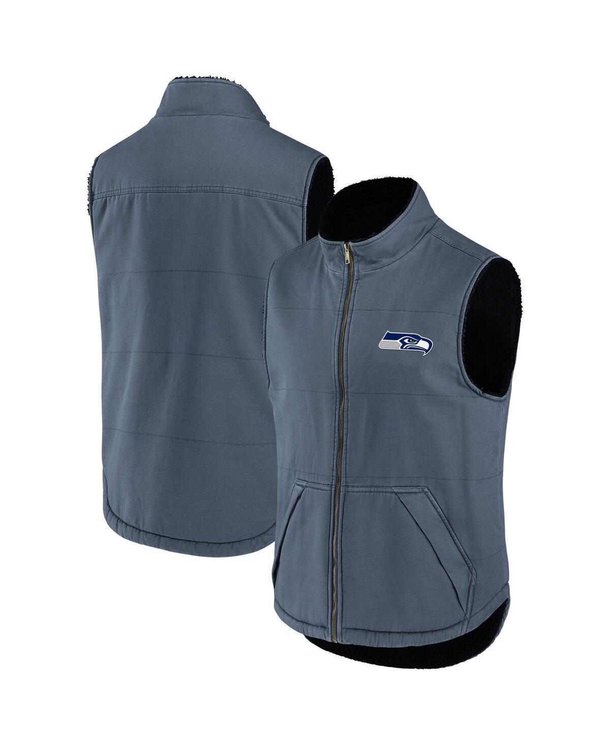 Mens NFL x Darius Rucker Collection by Fanatics College Seattle Seahawks Sherpa-Lined Full-Zip Vest Blue Product Image