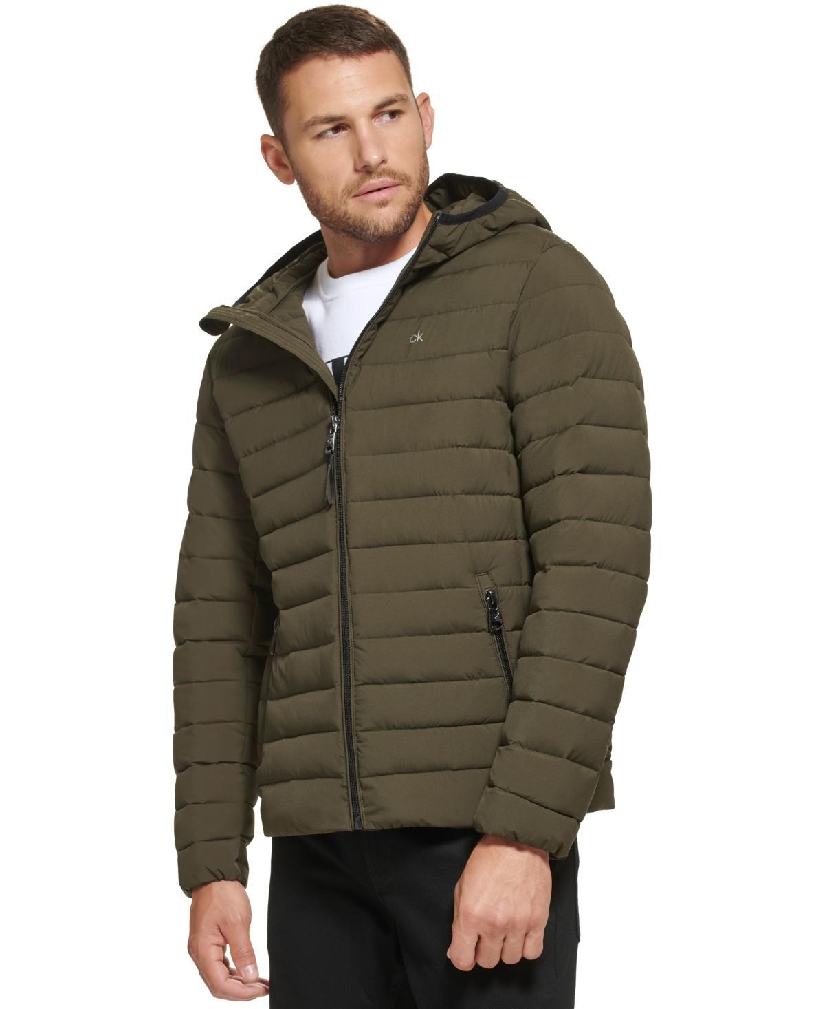 Calvin Klein Mens Hooded & Quilted Packable Jacket Product Image