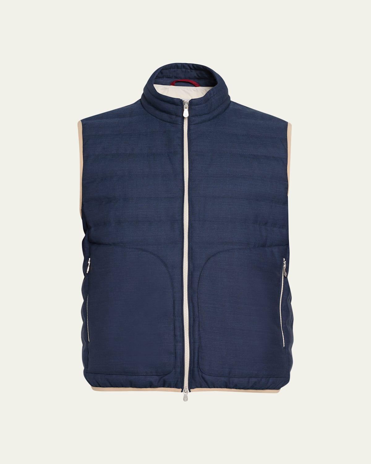 Mens Quilted Down Full-Zip Vest Product Image