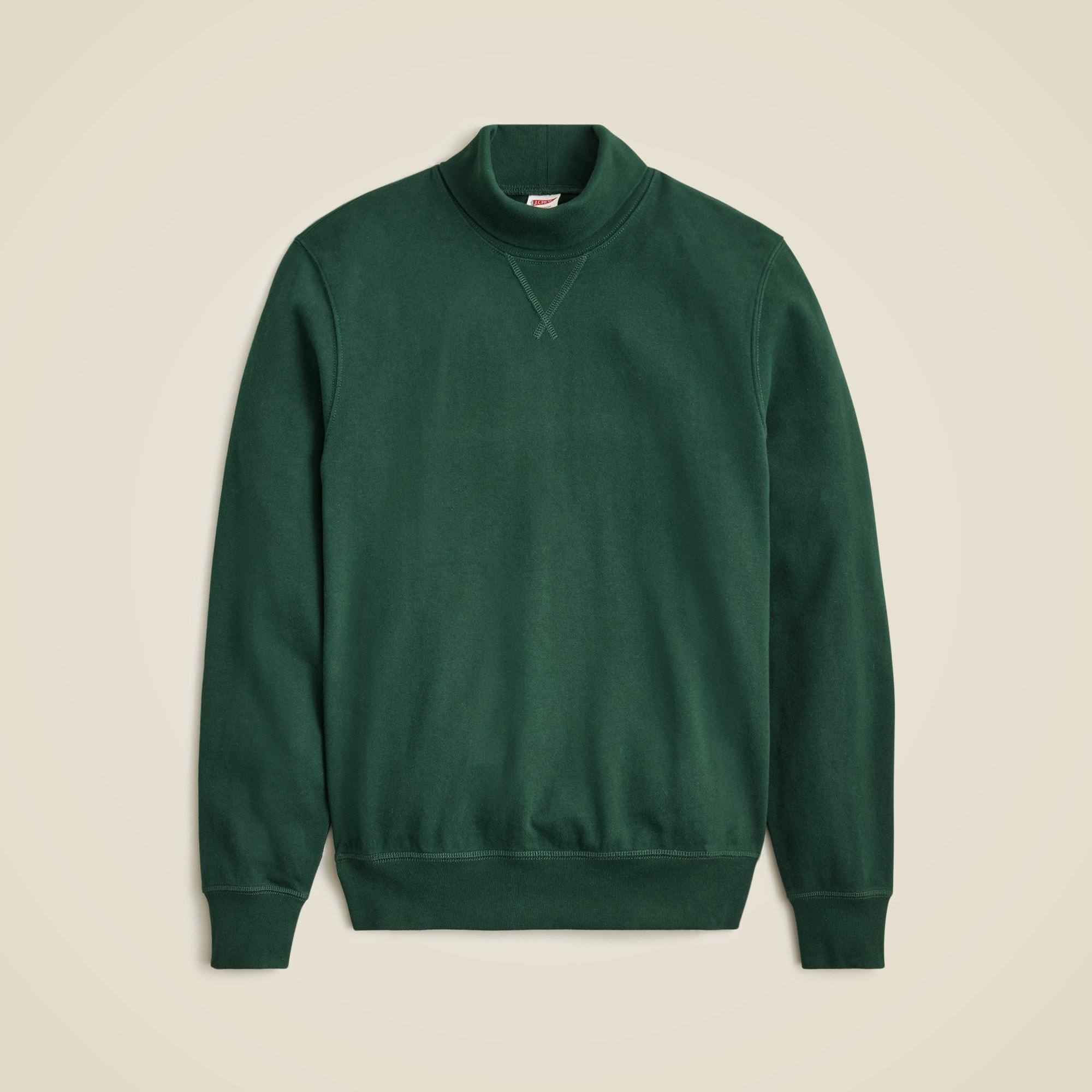 Relaxed lightweight french terry mockneck sweatshirt Product Image