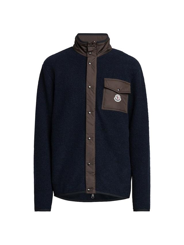 Men's Contrast-Trim Fleece Jacket Product Image