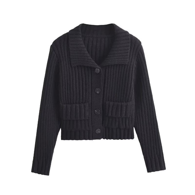 Plain Ribbed Cardigan Product Image