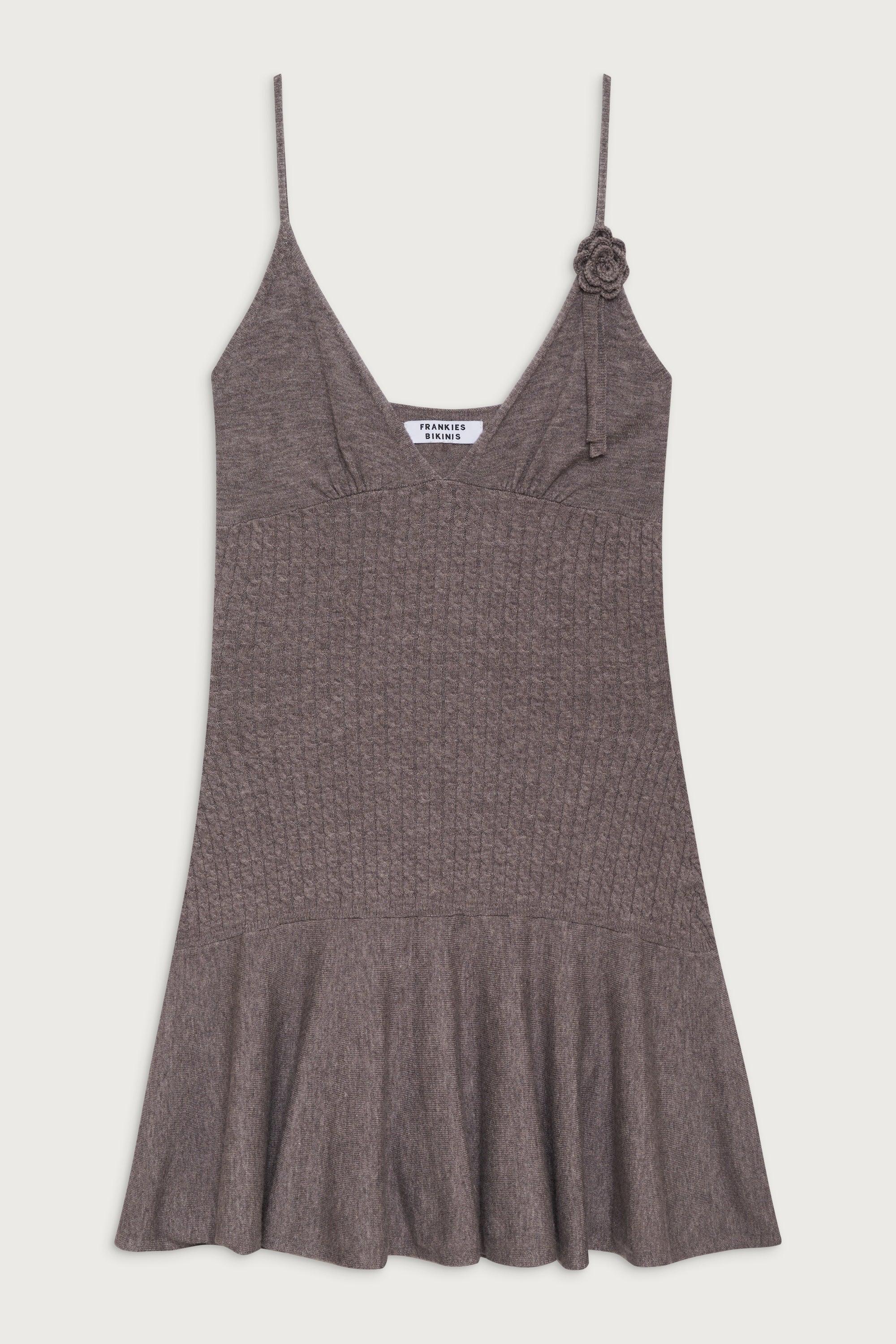 Houston Cable Cloud Knit Dress - Dark Pearl Product Image