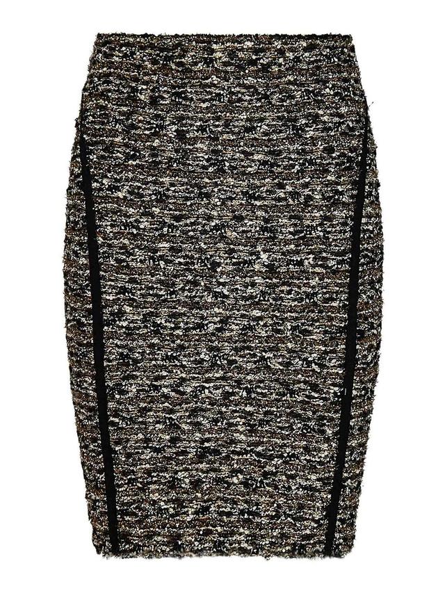 Lurex Tweed Pencil Skirt In Black Product Image