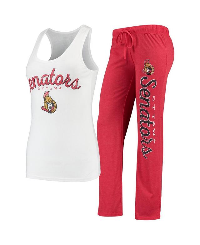 Womens Concepts Sport Red/White Ottawa Senators Topic Tank Top & Pants Sleep Set Product Image