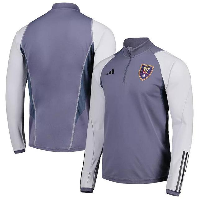 Mens adidas Gray Real Salt Lake 2023 On-Field AEROREADY Quarter-Zip Training Top Product Image