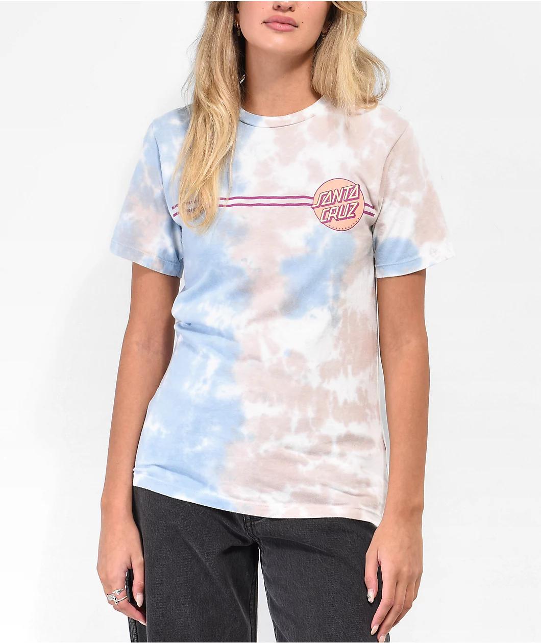 Santa Cruz Other Dot Blue & Brown Tie Dye T-Shirt Product Image