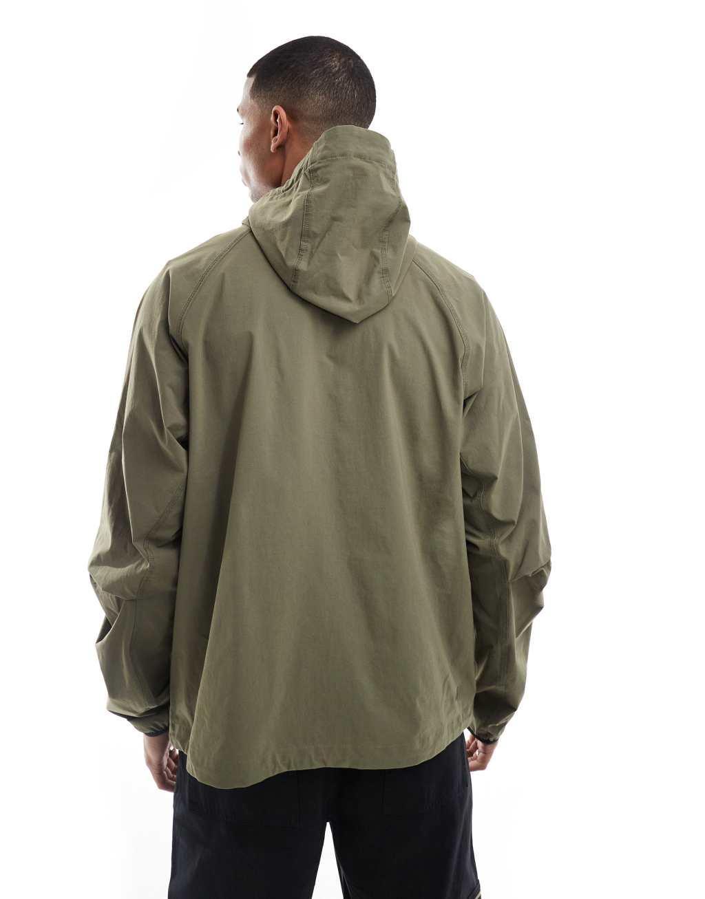 Nike Tech woven full zip hoodie in khaki Product Image