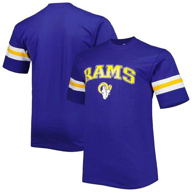 Mens Royal Los Angeles Rams Arm Stripe T-Shirt Product Image