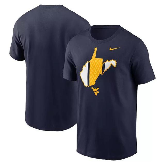 Mens Nike West Virginia Mountaineers Campus State Shape T-Shirt Blue Product Image