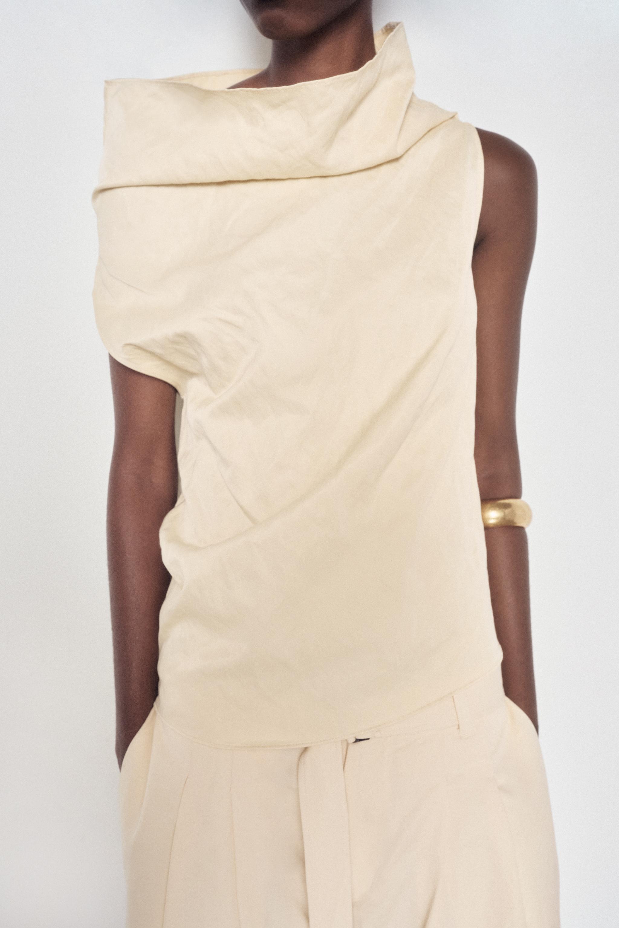 SLEEVELESS WRINKLED TOP ZW COLLECTION Product Image