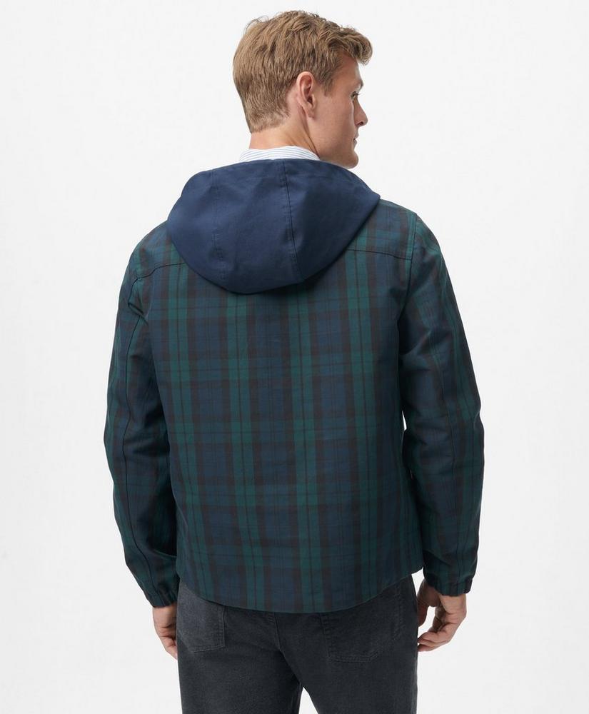 Black Watch Popover Windbreaker in Water-Repellent Nylon Product Image