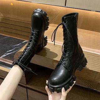 Lace Up Platform Boots Product Image