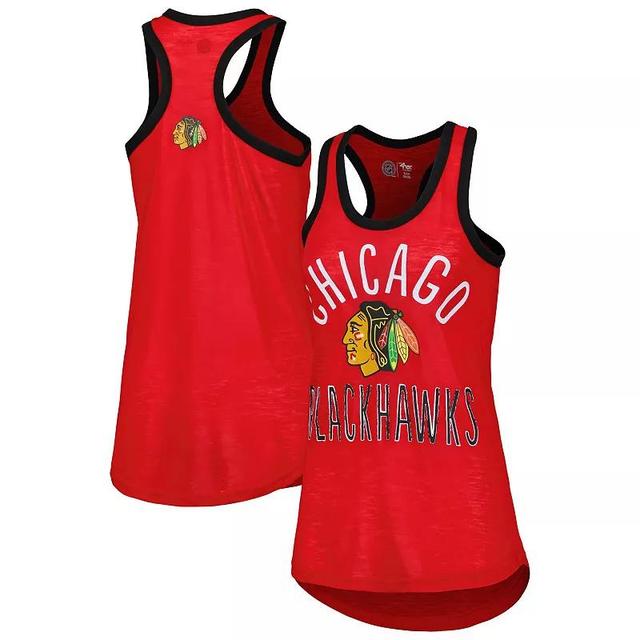 Womens G-III 4Her by Carl Banks Chicago Blackhawks First Base Racerback Scoop Neck Tank Top Product Image