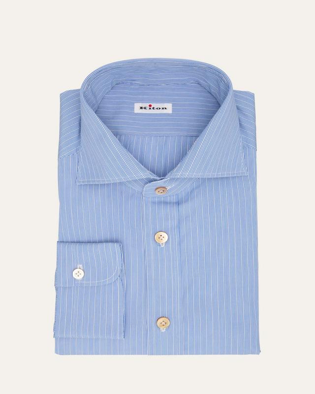 Mens Cotton Mini Stripe Dress Shirt Product Image