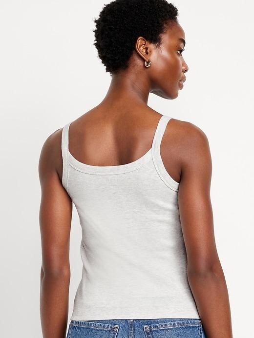 Fitted Rib-Knit Tank Top Product Image