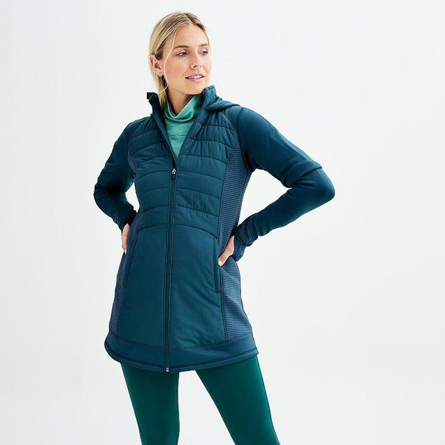 Womens Tek Gear Long Mixed Media Jacket Product Image