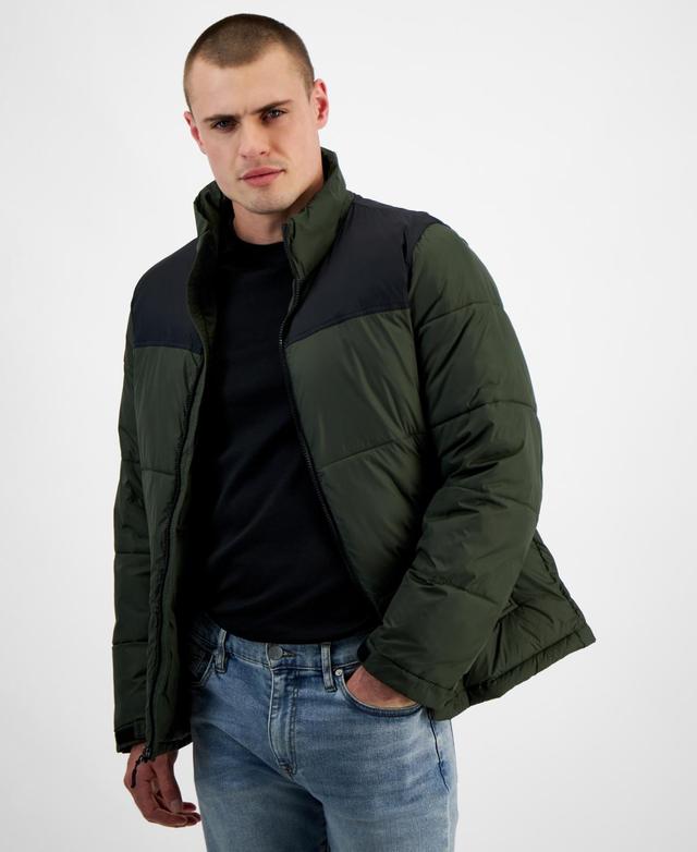 Club Room Mens Colorblocked Quilted Full-Zip Puffer Jacket, Created for Macys Product Image