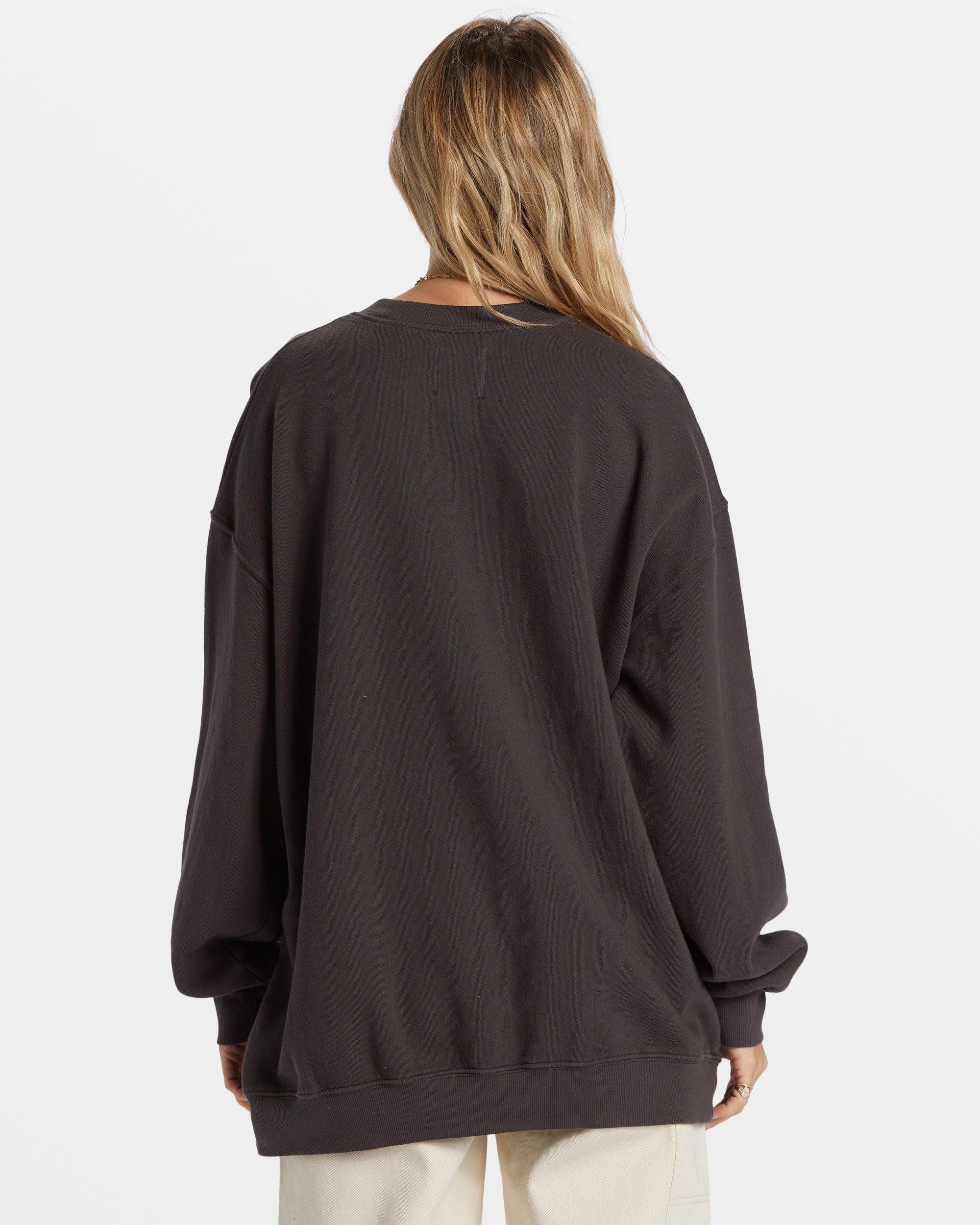 Ride In Oversized Crewneck Sweatshirt - Black Sands Female Product Image