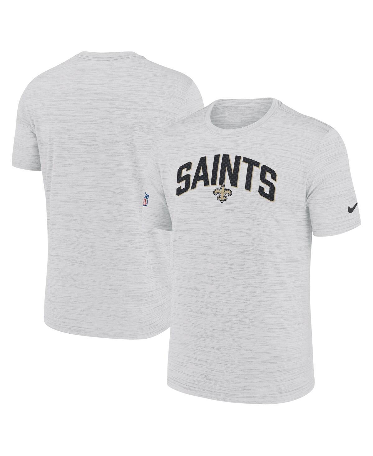 Mens Nike White New Orleans Saints Sideline Velocity Athletic Stack Performance T-shirt Product Image