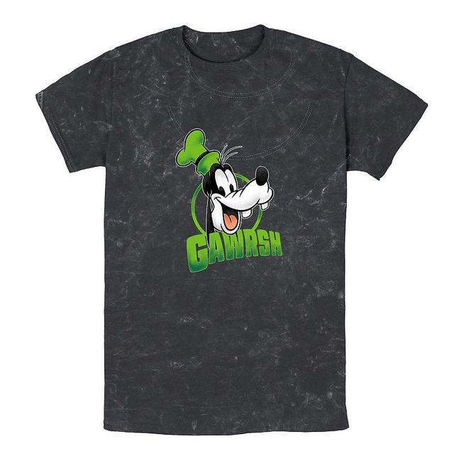 Mens Disney Mickey And Friends Goofy Gawrsh Portrait Bomabrd Wash Tee Product Image