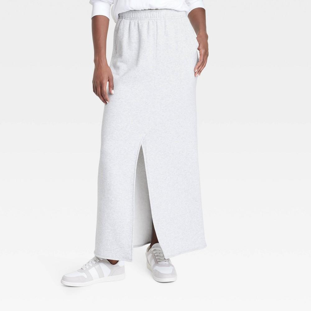 Womens Leisure Studio Fleece Maxi Skirt - Universal Thread Heather Gray XS product image