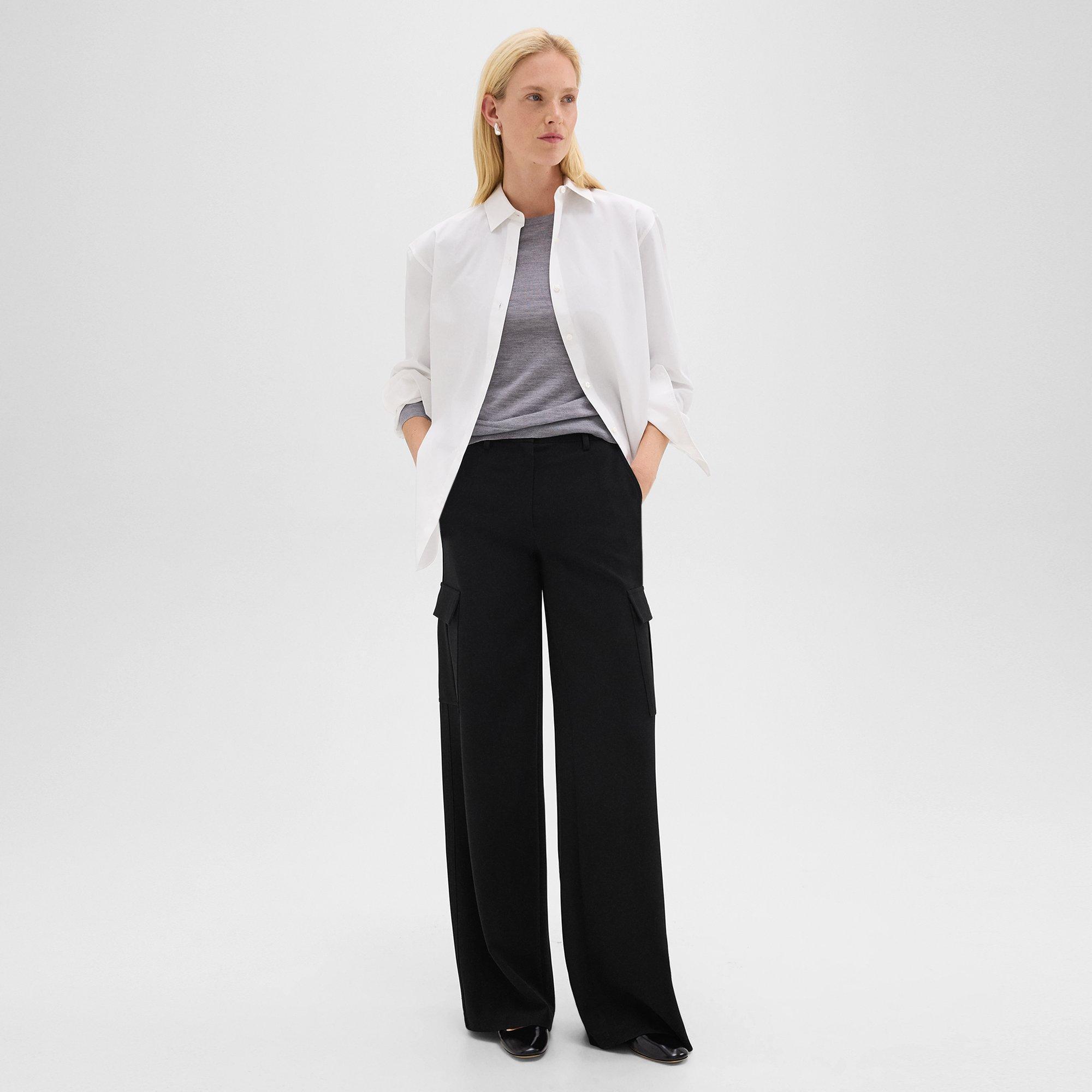 Admiral Crepe Wide-Leg Cargo Pant | Theory product image