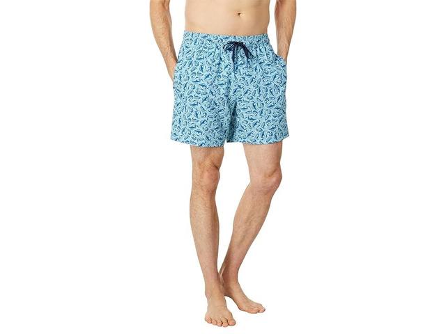 Southern Tide Catch You Later Swim Trunks (Turquoise Sea) Men's Swimwear Product Image