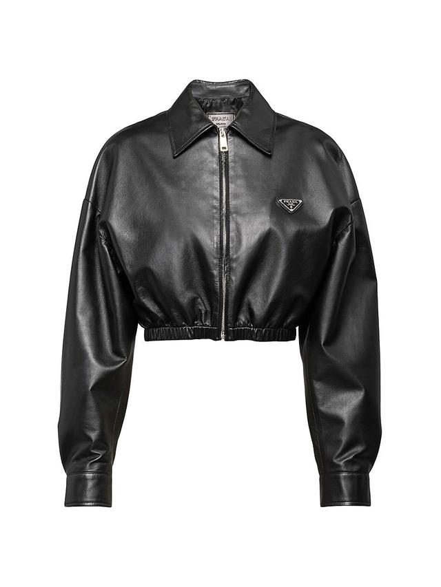 Womens Leather Jacket - Black - Size 8 - Black - Size 8 Product Image