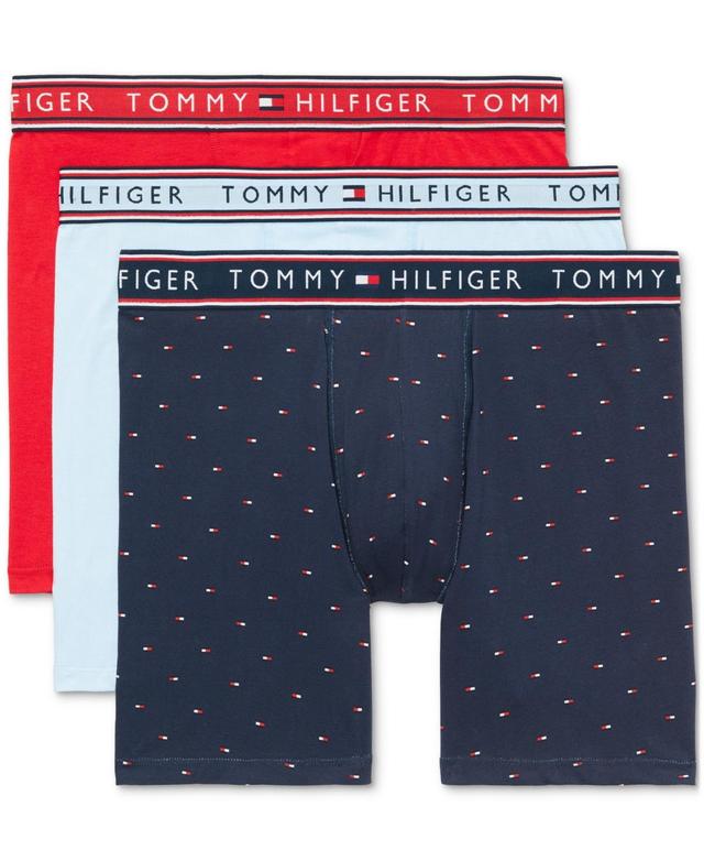 Tommy Hilfiger Mens 3-Pk. Cotton Stretch Moisture-Wicking Boxer Briefs Product Image