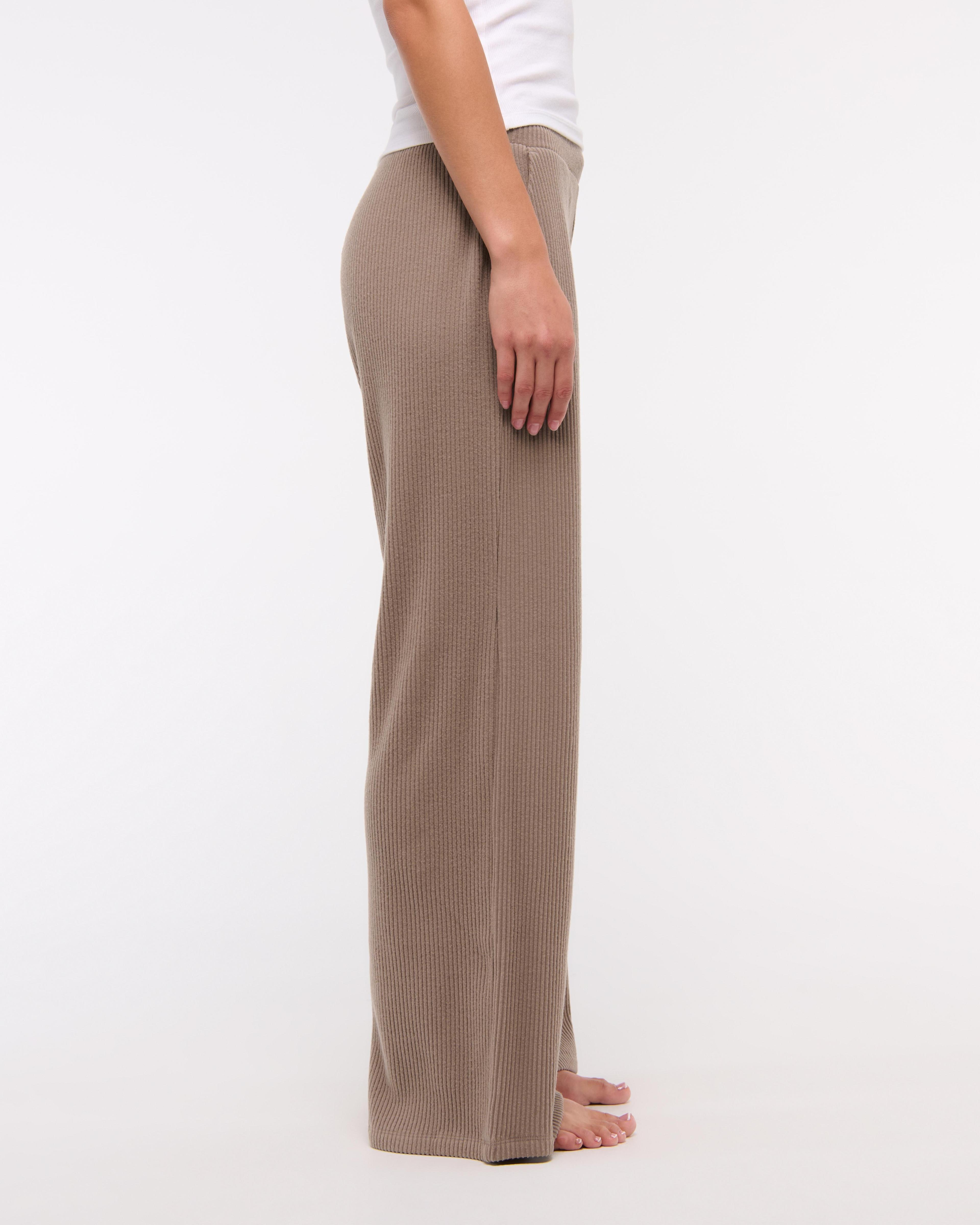 Brushed Rib Wide Leg Sweatpant Product Image