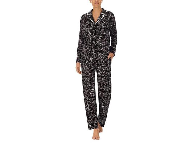 Sanctuary Long Sleeve Notch Collar PJ Set Ditsy) Women's Pajama Sets Product Image