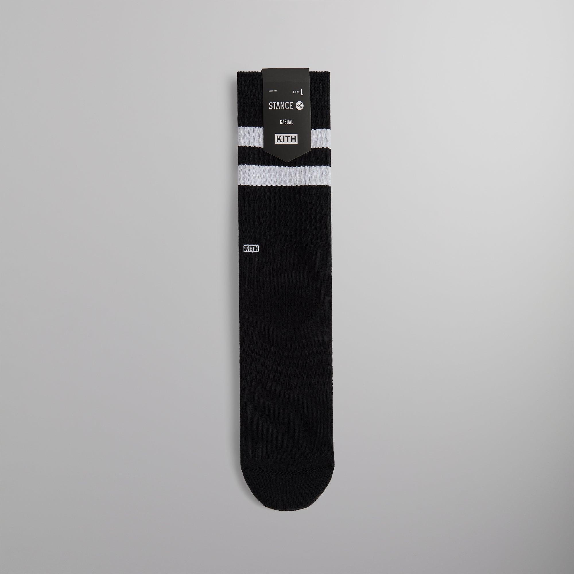 Kith Classics for Stance Crew Sock - Black / White Male Product Image