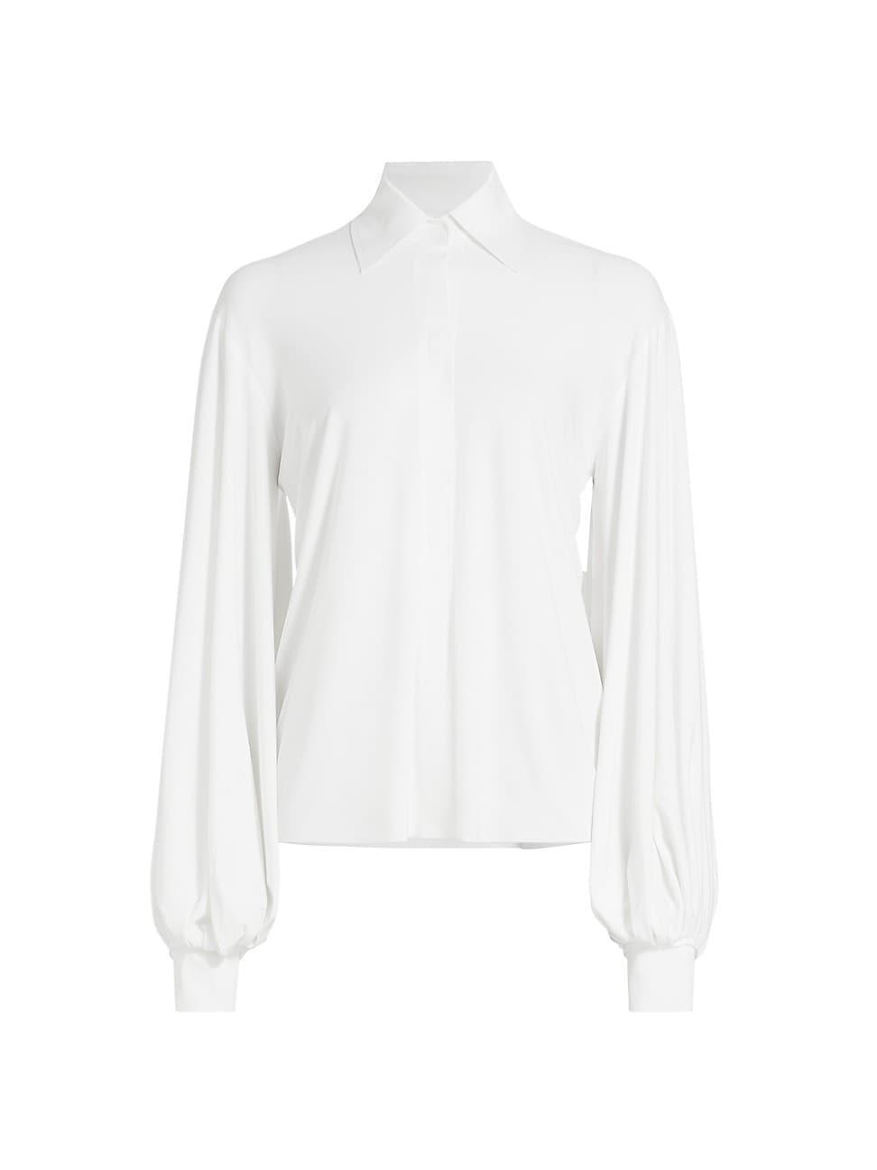 Womens Blouson-Sleeve Four-Way Stretch Shirt Product Image