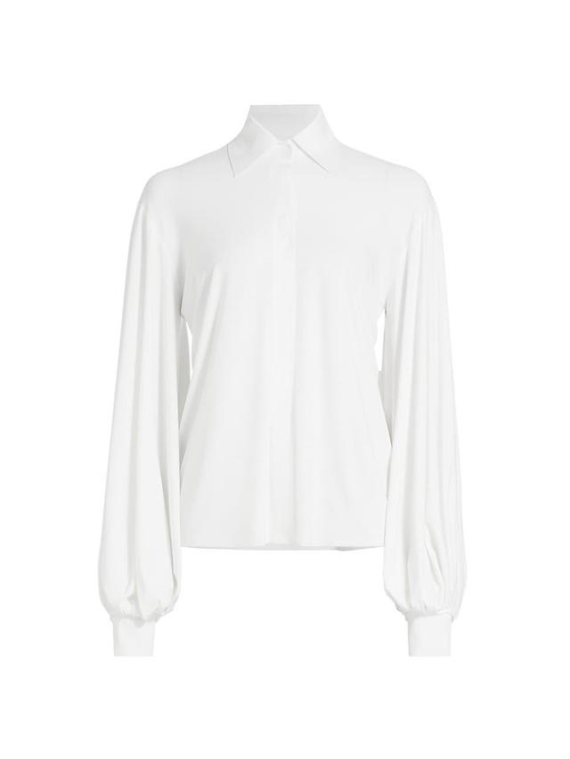 Womens Blouson-Sleeve Four-Way Stretch Shirt Product Image