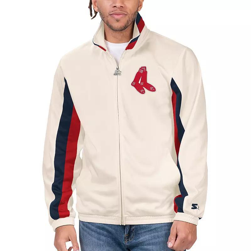 Mens Starter Cream Atlanta Braves Rebound Cooperstown Collection Full-Zip Track Jacket Product Image