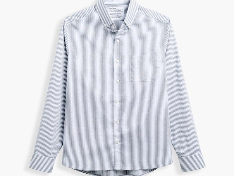 Blue Linen Stripe Men's AeroZero° Sport Shirt Product Image