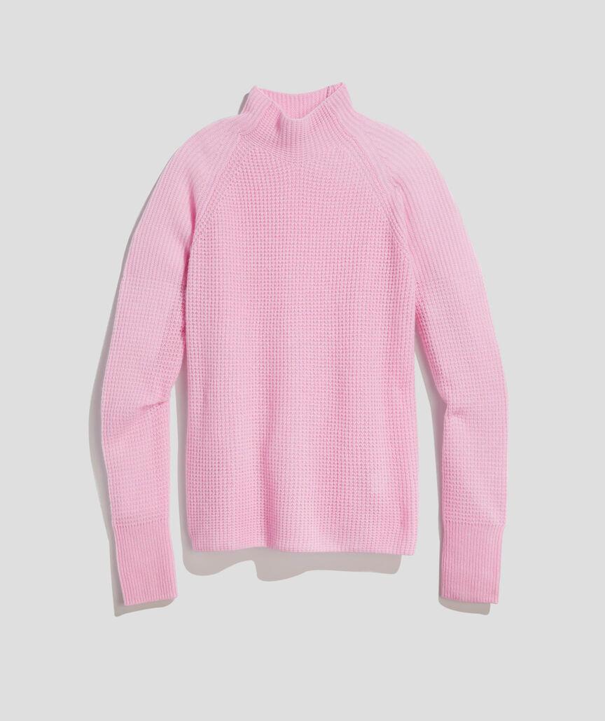 Seaspun Cashmere Waffle-Knit Mockneck Sweater Product Image